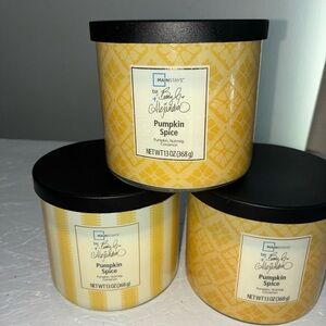 Mainstays Pumpkin Spice Candle - Warm Yellow